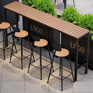 Nouveau design de tabourets de bar de haute qualité Ensemble de meubles de luxe Table et chaises d'extérieur de style industriel - Product Image 2