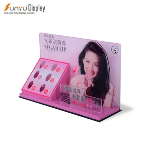 Promotion Lip Gloss Cardboard Display Retail Displays Lipsticks Cardboard Counter Display Stands