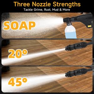 Hidrolavadora Portátil <span class=keywords><strong>de</strong></span> Alta Presión para Limpieza <span class=keywords><strong>de</strong></span> <span class=keywords><strong>Autos</strong></span> con Presión <span class=keywords><strong>de</strong></span> 150 Bares, Fácil <span class=keywords><strong>Lavado</strong></span> <span class=keywords><strong>de</strong></span> Vehículos para Uso Doméstico - Product Image 5