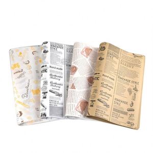 Envoltorios de Papel Antigrasa para Sándwiches con Impresión de Logotipo Personalizado, Resistentes a la Grasa, con Recubrimiento de PE de una Cara, para Empacar Pan y Comida Rápida - Product Image 5