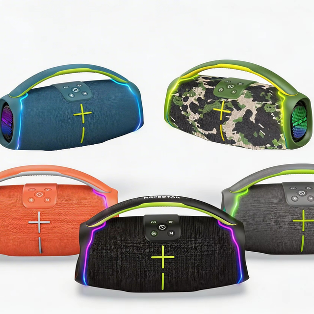 H61 Portable Outdoor Speaker, 50W High Power Subwoofer with Dual Speakers, Support TF Card