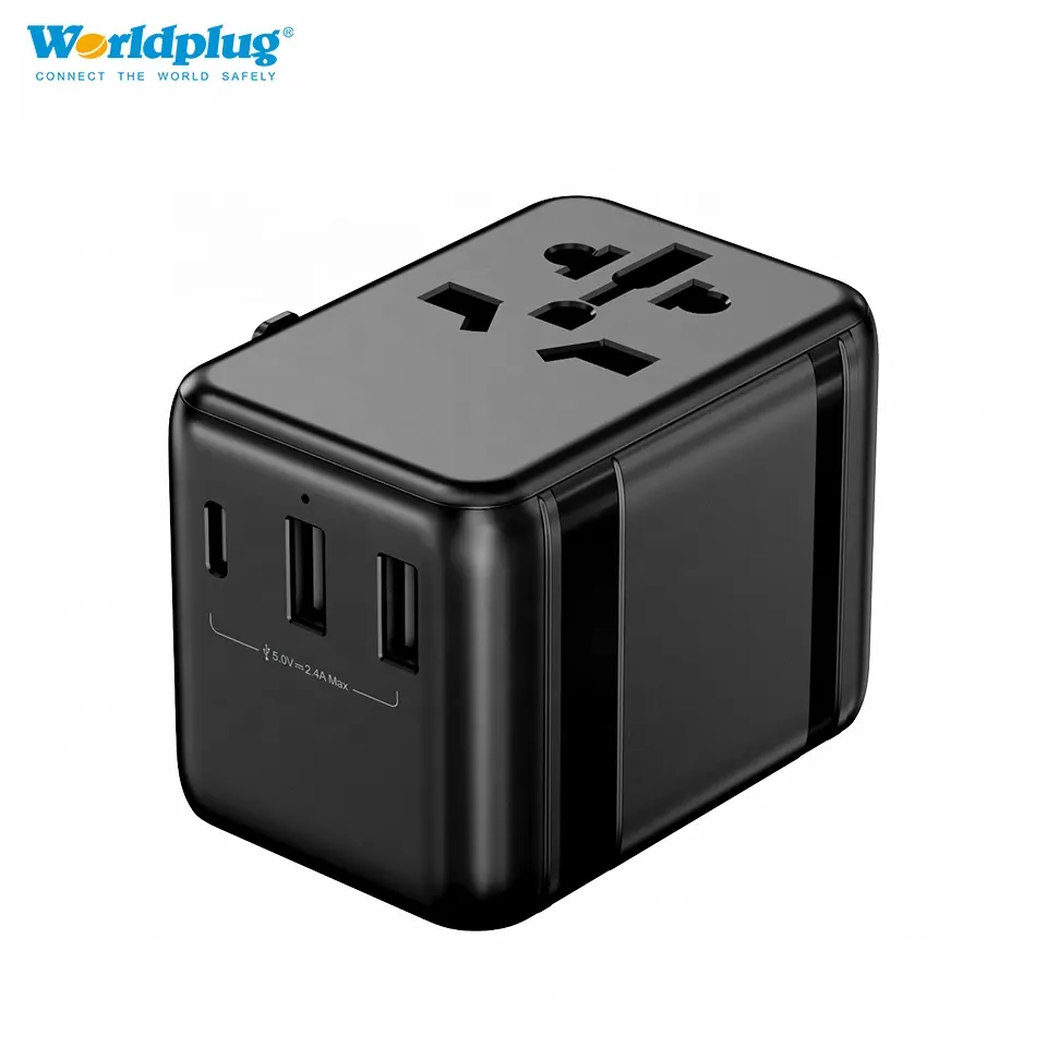 Worldplug Novo Modelo Adaptador de energia mundial Carregador internacional Universal Plug Adaptador de viagem