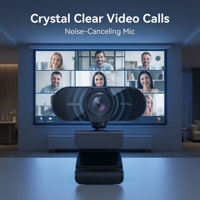 Kamera Web PC HD 1080P dengan Mikrofon Penutup Webcam Melingkar untuk Perlindungan Privasi Webcam USB Plug and Play