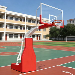 <span class=keywords><strong>Canestro</strong></span> da <span class=keywords><strong>Basket</strong></span> Elettrico Idraulico da Esterno Regolabile con Cerchio in Vetro Temperato - Struttura in Acciaio Rinforzato per <span class=keywords><strong>un</strong></span> Uso Duraturo - Product Image 4