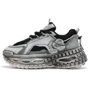 Chaussures Torre tendance pour hommes, polyvalentes, respirantes, en maille, style baskets, nouvelle collection printemps, semelle épaisse en caoutchouc pour la marche - Product Image 6