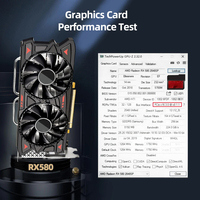 Kartu grafis Rx580 8g 2048sp Ddr5 Pc Gpu Desktop Gaming Video komputer Vga Video Grafic Card Rx 580 baru