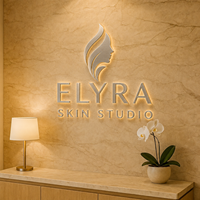 Lettres LED blanches en métal brossé rétroéclairées personnalisées pour salon de beauté, spa capillaire, studio de massage, devanture de magasin, réception, enseigne étanche