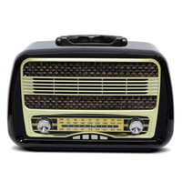 Radio portable Kemai rétro vintage nostalgique, antenne tout-en-un, multibande, rechargeable, USB, AM FM SW 3 bandes, MP3/FM