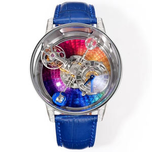 Reloj Automático Deportivo ETA de Alta Calidad con Diamantes Arcoíris, Acero Inoxidable, Puntero Celestial 3D, Lujoso y Creativo para Hombre - Product Image 1