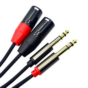 XLRオス - 1/4インチTRSマイクケーブル 2 XLRオス - 2 X 1/4インチ(6.35mm) TRSデュアルチャンネルYスプリッターオーディオパッチケーブル - Product Image 3