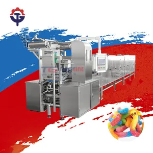 Máquina dispensadora de dulces de alto rendimiento, automática, línea de producción de dulces con revestimiento de azúcar, gummy, 600 kg/h