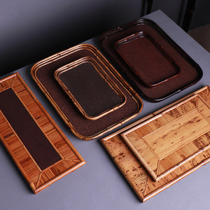 Bamboo <b>Tea</b> <b>Trays</b> Wooden Pattern Handmade Serving <b>Trays</b> For <b>Tea</b> Ceremony Accessories Residential Use - Product Image 1