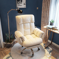 Chaise de bureau exécutive à dossier haut à prix abordable, en cuir PU réglable, design ergonomique, structure métallique pour bureau à domicile, salon