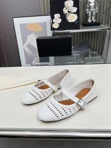 Zapatos de Bailarina ALAIAs Originales, Malla de Red, Lujosos, para Mujer, Suaves, Brillantes, con Parte Superior de Cuero Genuino, Estilo Mary Jane, Planos, Casuales - Product Image 1