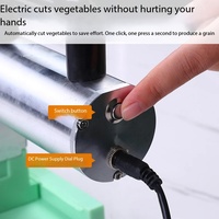 Cortador de Verduras Eléctrico Portátil, Cuerpo de ABS Fácil de Limpiar, Máquina Multifuncional para Cortar Zanahorias y Repollo