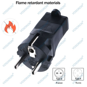 Đức pháp Cee 7/7 du lịch cắm điện adapter (Loại C) USA NEMA 5-15r receptacle để EU Schuko điện chuyển đổi 16A 250V indust - Product Image 6