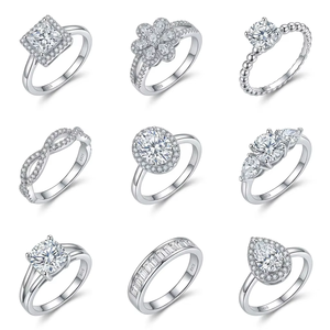 Anillos de <span class=keywords><strong>Moissanita</strong></span> de Plata de Ley 925 Personalizados al por Mayor, Corte Princesa Cuadrado, Joyería de <span class=keywords><strong>Moissanita</strong></span> para Compromiso, Venta al por Mayor - Product Image 4