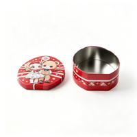 Boîte en étain ovale personnalisée pour la Saint-Valentin, avec motif d'ours en relief, recyclable, de qualité alimentaire, imprimée, pour bonbons, chocolat, cadeaux