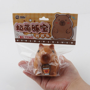 Jouet Squishy Capybara Classique Super Doux 6x5.5cm Autre Matière 60g Anti-Stress à Presser Cadeau pour Enfants & Adultes - Product Image 3
