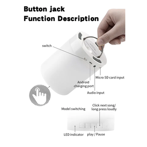 Altavoz Bluetooth inalámbrico para <span class=keywords><strong>escritorio</strong></span>, Mini Altavoz Bluetooth con lámpara de mesa portátil inteligente, compatible con tarjeta Tf Aux, CL-671 - Product Image 2