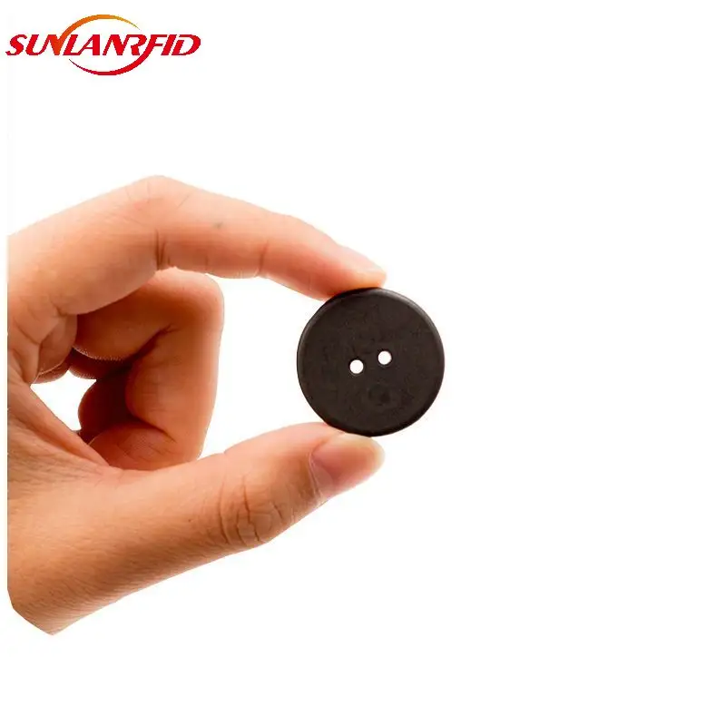 Самый маленький диаметр 15 мм 13,56 МГц текстильная силиконовая PPS маленькая кнопка NFC моющаяся RFID бирка для стирки