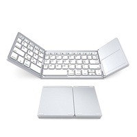 Clavier sans fil mini pliable triple pliage avec pavé tactile pour tablette PC, smartphone Windows, Android, iOS, fabriqué en Chine