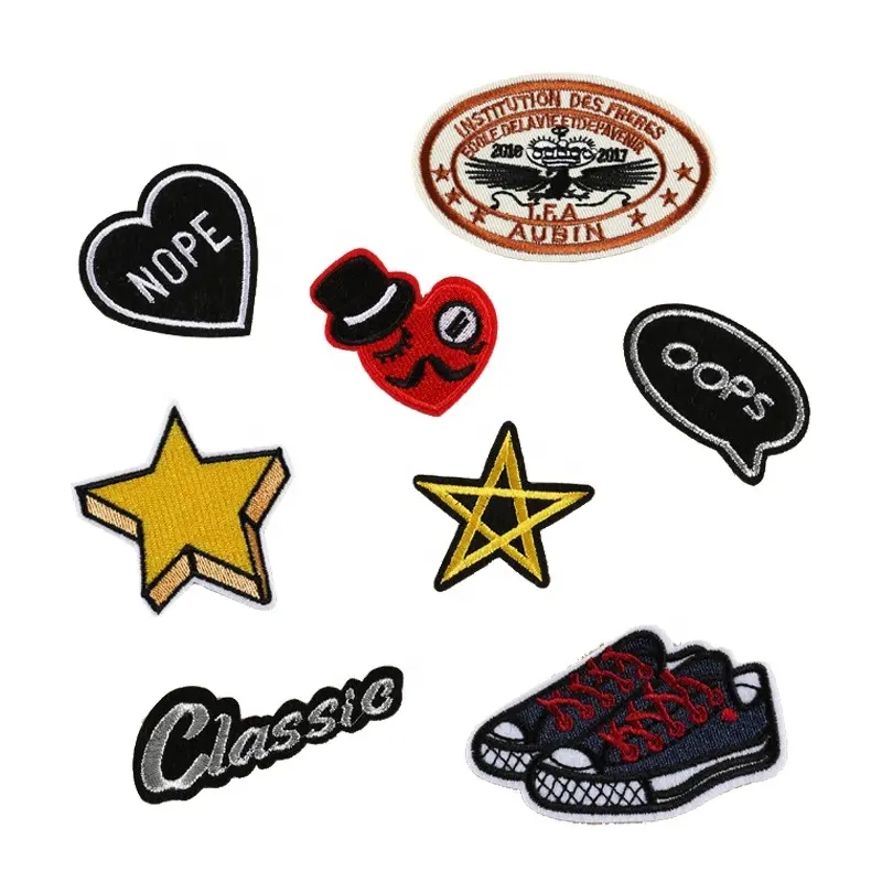 Letters Nope Punk Clothes Patch For Boys Clothing Embroidered Embroidery Patch Garment Apparel Accessories shoes patch