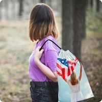 Sac à dos à cordon personnalisé avec logo, écologique, design rayé, doublure en polyester imperméable, sac de sport pour le volley-ball et le golf