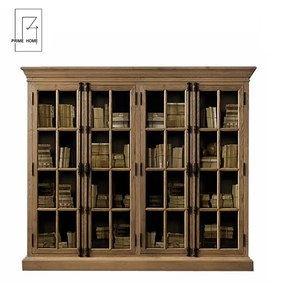 Vetrina Francese con 4 Ante in Vetro per Conservazione Libri, Mobile da <span class=keywords><strong>Soggiorno</strong></span> - Product Image 4