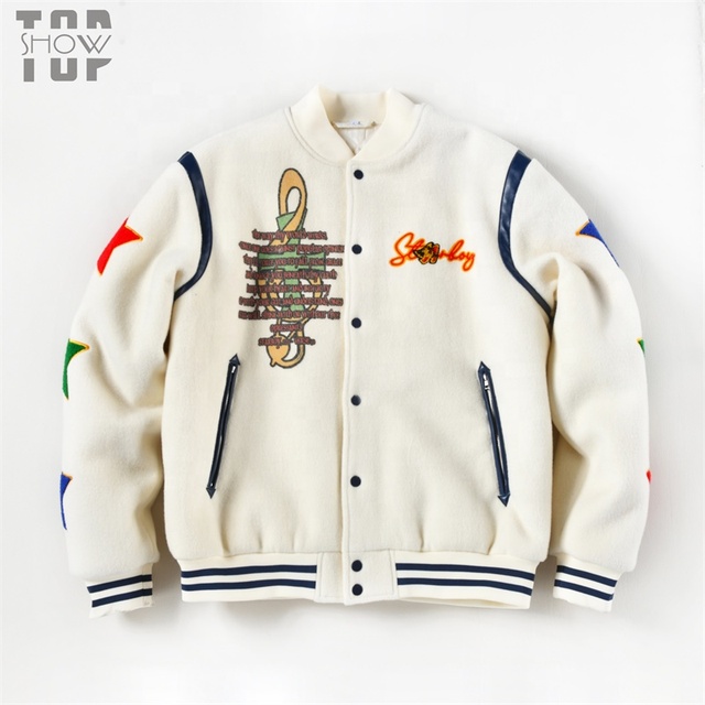 Custom Luxury American Old School Jacket Casual Vintage Y2k Windbreaker University School VarsityJacket for Men