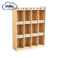 Meubles de maternelle écologiques modernes, armoire à sacs à dos 12 compartiments, armoires de rangement en bois pour enfants