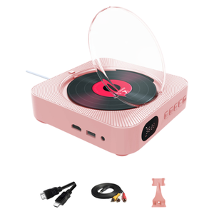Lecteur CD/DVD mural personnalisé avec écran, télécommande, système de haut-parleurs de bureau avec radio FM, USB, AUX - Product Image 4