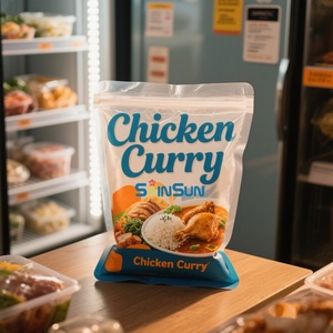 Rotogravure ถุงไนล่อนปิดผนึกด้านข้างสำหรับแช่แข็งบรรจุภัณฑ์อาหารแช่แข็งสำหรับถุงพลาสติกปลาทูน่าและปลาแซลมอน - Product Image 3