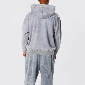 Sudadera con capucha lavada con ácido de algodón 100%, técnica bordada de alta calidad, estilo <span class=keywords><strong>Vintage</strong></span>, serie High <span class=keywords><strong>Street</strong></span>, suéter antiguo inspirado en piedra - Product Image 3
