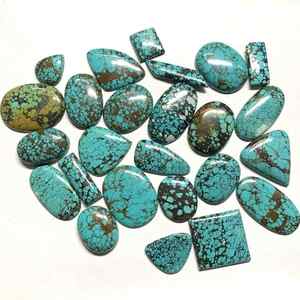 Turquesa Tibetana Natural de Alta Calidad, Cabujón de Turquesa Hubei, Calidad A AA, Piedra Preciosa Rara - Product Image 1