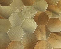 Carrelage en mosaïque métallique et aluminium, écorce et bâton, pour décoration murale