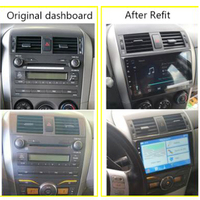 Marco de Radio automático para coche, reproductor Multimedia con pantalla grande de 9 pulgadas, 2 Din, para Toyota Corolla Auris 2006, 2007, 2008, 2009, 2010, 2011, 2012