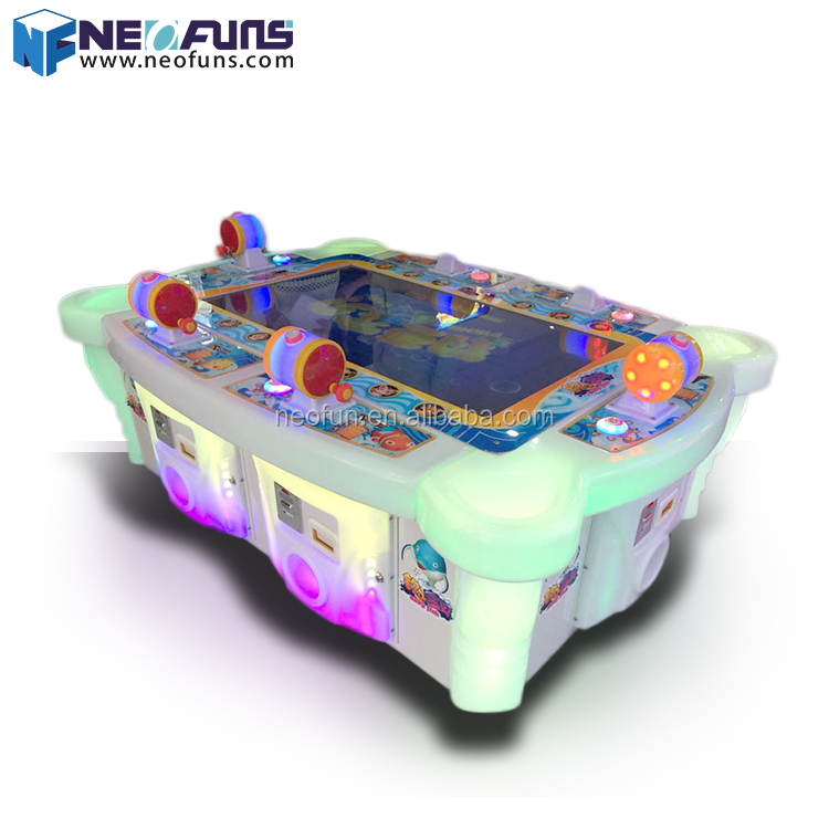 6 joueurs chasseur table de poisson machine de jeu vidéo de pêche avec joystick horizontal pour les enfants