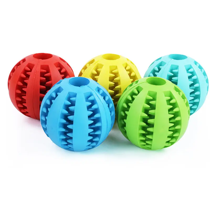 Mainan kunyah anjing peliharaan mainan kunyah anjing gigit teka-teki makanan tersembunyi bola gigit anjing Mainan Gigit agresif