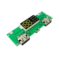 LED Dual USB 5V 2.4A Micro/Type-C USB Mobile Power Bank 18650 Module de charge Batterie Lithium Chargeur Board Circuit Protection Chipwelldone