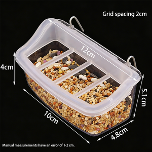 Boîte alimentaire en plastique écologique anti-éclaboussures pour <span class=keywords><strong>oiseaux</strong></span> Mangeoire à l'épreuve des perroquets Tasse à nourriture pour <span class=keywords><strong>oiseaux</strong></span> Bol <span class=keywords><strong>suspendu</strong></span> <span class=keywords><strong>Abreuvoir</strong></span> multi-grille - Product Image 3