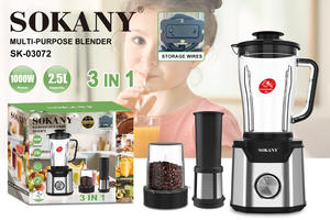 1000W Grande Capacité Commercial Électrique Presse-agrumes Mixeur <span class=keywords><strong>3</strong></span>-en-1 Ménage Cuisine Multifonctionnel pour la Mouture de Fruits Frais - Product Image 2