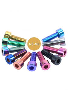 ISO 9001 chứng nhận Ti-6Al-4V Anodized màu xanh M8 * 30mm Hex ổ cắm bu lông M8 * 30mm Nắp vít bu lông - Product Image 3