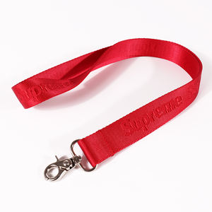 حلقة مفاتيح الحبل النايلون المنسوجة شعار أسود اللون الصلبة الثقيلة طويلة الحبل - Product Image 5