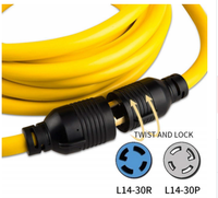 Kabel Ekstensi Generator 4 Cabang dengan Konektor Pengunci Putar untuk Generator Portabel