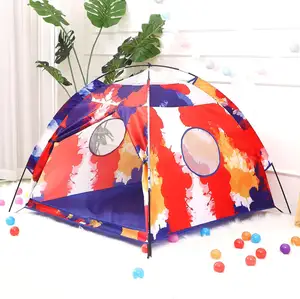可爱儿童帐篷便携式家庭易折叠户外男孩和女孩搭建耐用野营游戏屋室内富有想象力的帐篷