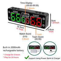 YIZHI V30 série Touchable Ball Sports Scoreboard Portable Rechargeable Multi-scene Timing Score Keeper LED Digital Scoreboard