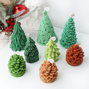 3D Star Christmas Tree Silicone <b>Candle</b> <b>Molds</b> Pinecone Plaster Resin <b>Mold</b> for Aromatherapy Gypsum Making Christmas Decor Gift - Product Image 1