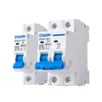 Interruptor Automático Miniatura (MCB) DZ47-63 Tipo C 230/400V~ 50HZ/60HZ 1P 2P 3P 4P 3A 6A 10A 16A 20A 25A 32A 40A 50A 63A