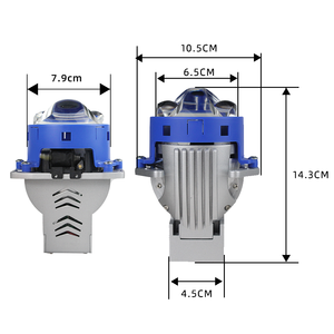 Universele Auto Licht Bi Led Projector Lens P60 Auto Verlichtingssysteem <span class=keywords><strong>H4</strong></span> Auto Bi Led Projector Lens Met Laser Licht <span class=keywords><strong>Dual</strong></span> <span class=keywords><strong>Color</strong></span> - Product Image 5